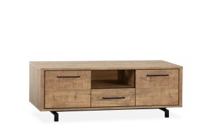 Tv Meubel Wessel Mango Zwart Staal 155cm