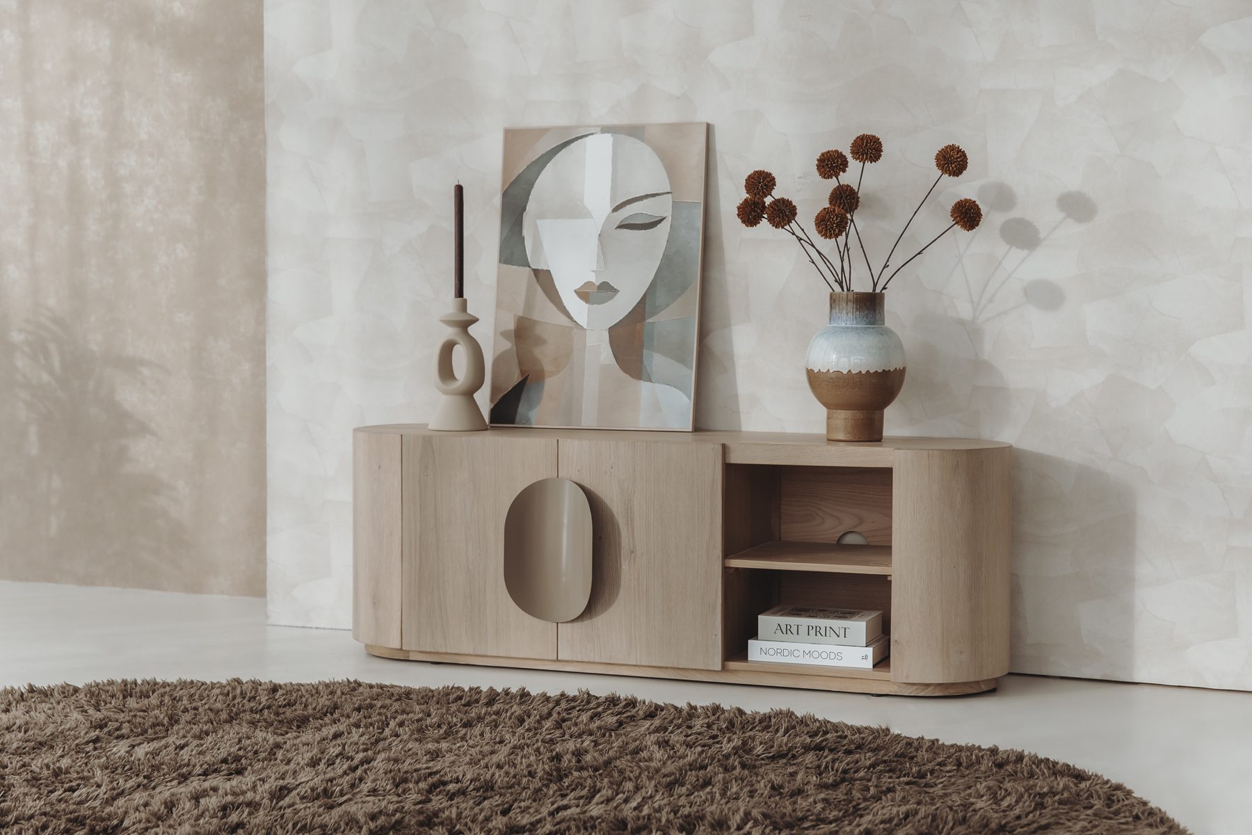 Tv meubel Allure White Wash 150cm