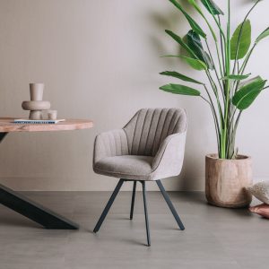 Armstoel Vive Beige grey Draaiarmstoel