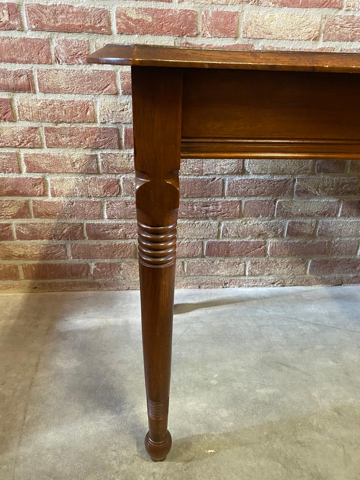 Antieke Theetafel Notenhout Hollands 1900/1914 - Afbeelding 2