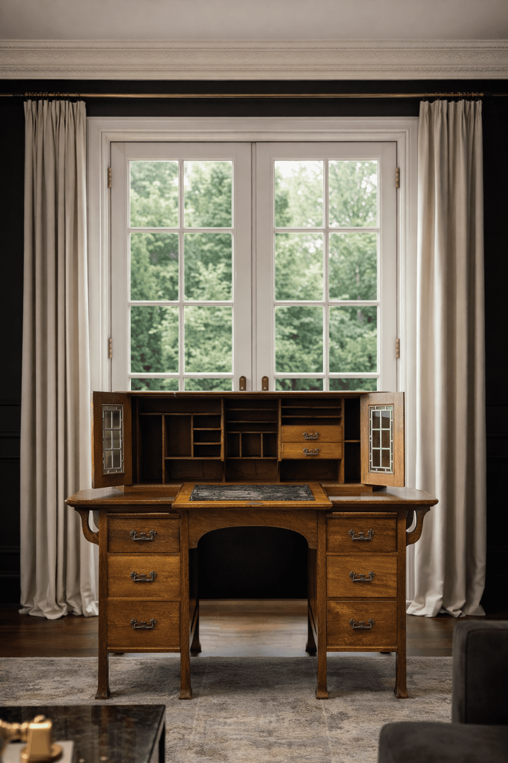 Bureau Art-deco Hollands Eikenhout 1910/1940