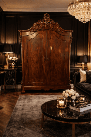 Antiek Hollandse Kuifkast Mahoniehout 1870